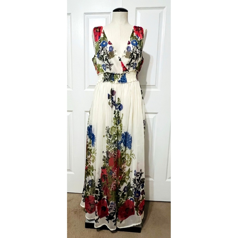 Jessica Taylor Women's 1X  Sleeveless Dress Floral‎